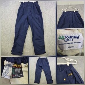 Vintage Tourney Gore-Tex Pants Mens Medium Blue Waterproof Rain Snow Ski 90s